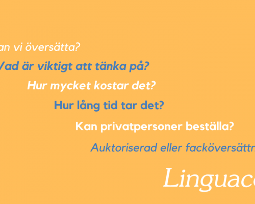 Vanliga frågor om översättningar